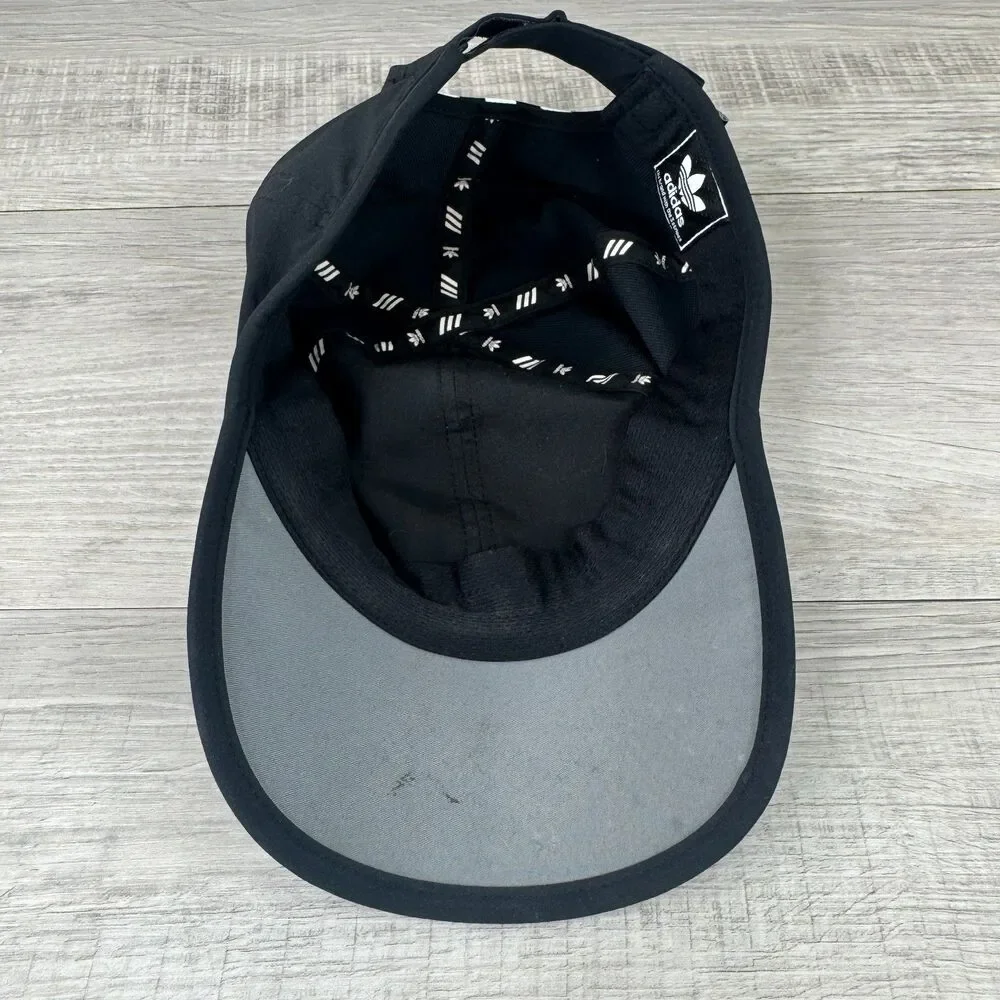Adidas Originals Baseball Cap Mens OS Black White Trefoil Logo Strapback Hat